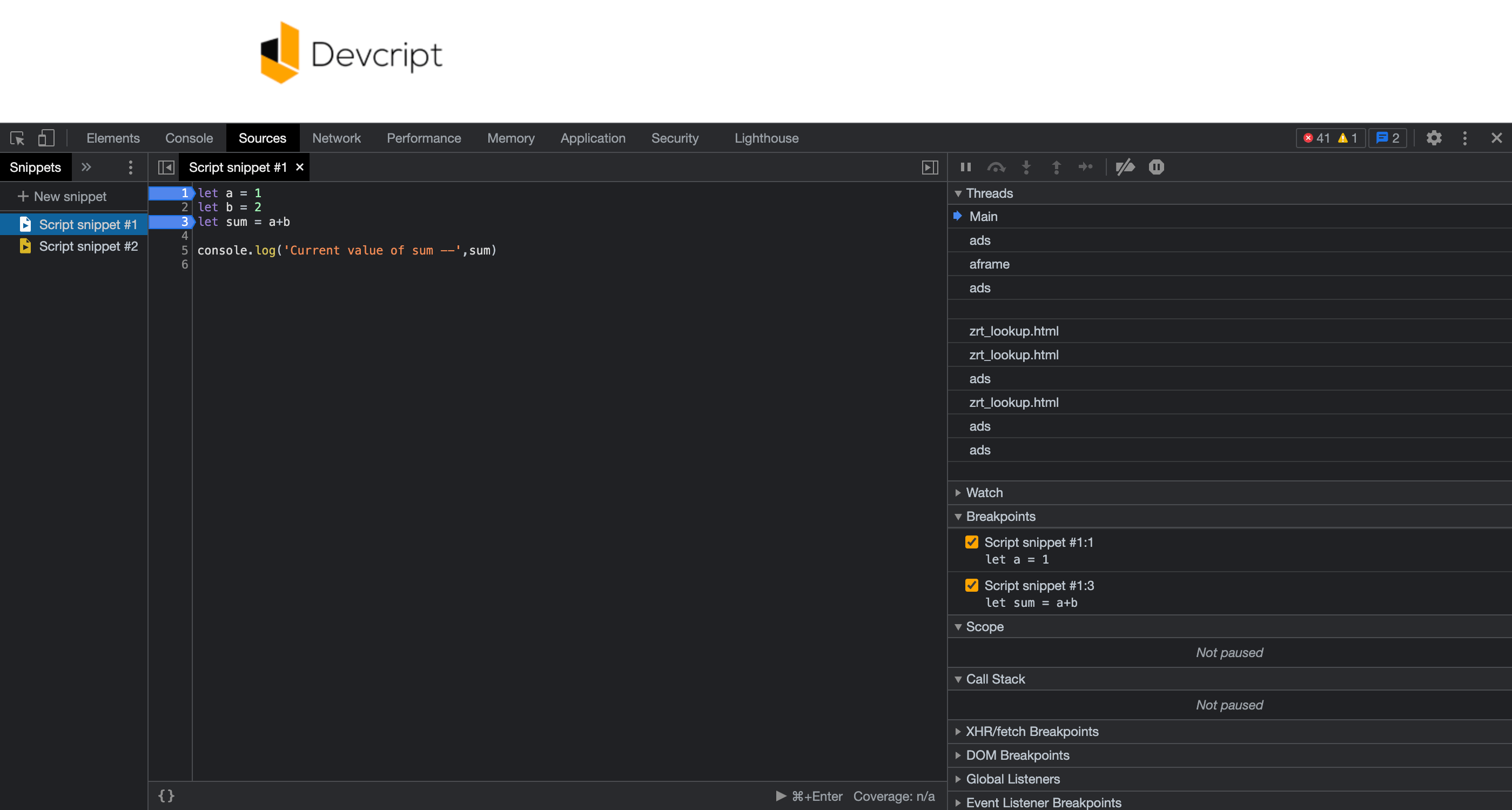 How to debug JavaScript in browser?
